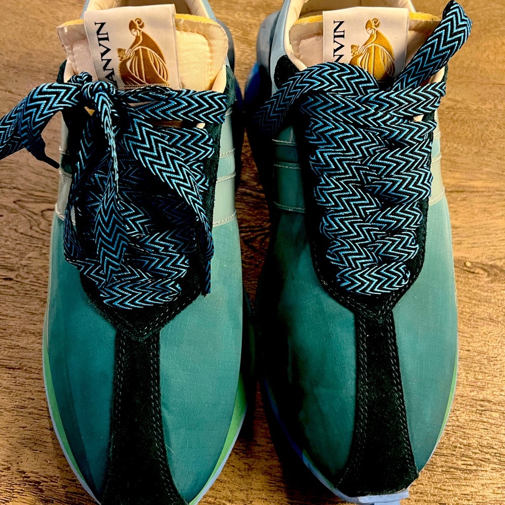 LANVIN SNEAKERS BIG LACES!! Size mens 14